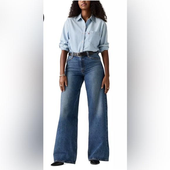 Levi's Denim - Levi’s ‘94 Baggy Wide Leg Jeans High Rise Medium Wash Denim 90s Vintage size 30